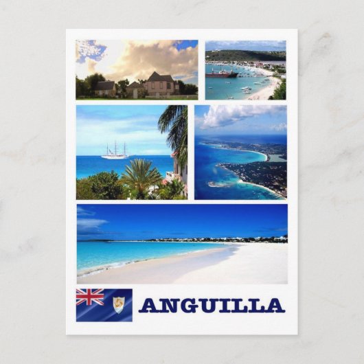 Carte Postale Anguilla - Mosaïque - (Devant)