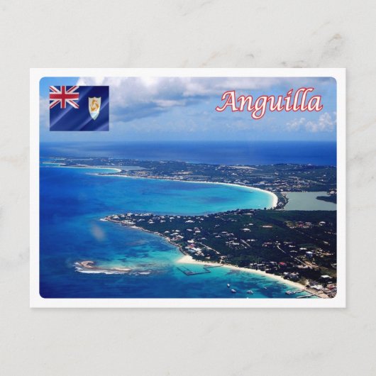 Carte Postale Anguilla - Portion Ouest - (Devant)
