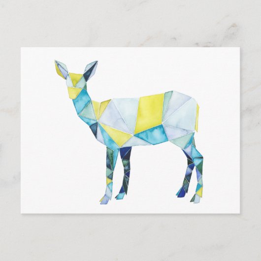 Carte Postale Animal de cerfs géométrique (Devant)