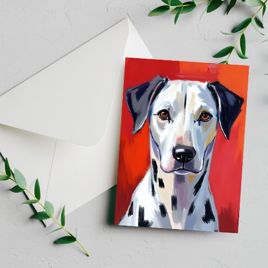 Carte Postale Animal de compagnie de chien de peinture dalmate