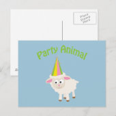 Carte Postale Animal de fête ! Agneau (Devant / Derrière)