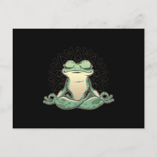 Carte Postale Animal de grenouille faisant du yoga méditant