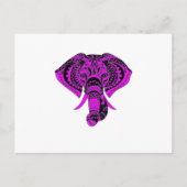 Carte Postale Animal Eléphant Violet (Devant)