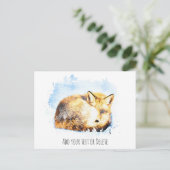 Carte Postale *~* Animal Red Fox Ap18 Artsy Art Wildlife Text (Debout devant)
