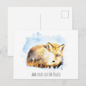Carte Postale *~* Animal Red Fox Ap18 Artsy Art Wildlife Text (Devant / Derrière)