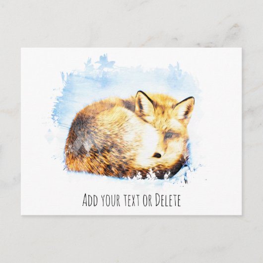 Carte Postale *~* Animal Red Fox Ap18 Artsy Art Wildlife Text (Devant)