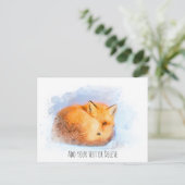 Carte Postale *~ Animal Red Fox Ap18 Artsy Wildlife Text (Debout devant)