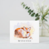 Carte Postale *~* Animal Red Fox Art Ap18 Wildlife Text (Debout devant)
