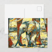 Carte Postale AnimalArt_Elephant_010 (Devant / Derrière)