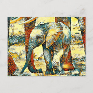 Carte Postale AnimalArt_Elephant_010