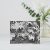 Carte Postale AnimalArtBW_Bear_002 (Debout devant)