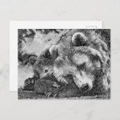 Carte Postale AnimalArtBW_Bear_002 (Devant / Derrière)