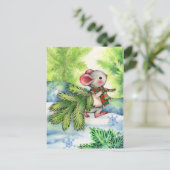 Carte postale animale mignonne de vacances de (Debout devant)