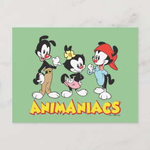 Carte Postale Animaniacs Yakko, Dot et Wakko debout