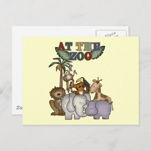 Carte Postale Animaux au Zoo Tshirts et cadeaux (Devant / Derrière)