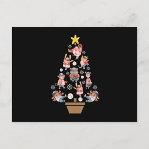 Carte Postale Animaux de baseball arbre de Noël