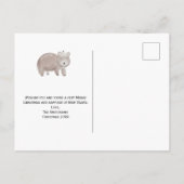 Carte Postale Animaux de bois en vacances de camion blanc (Dos)