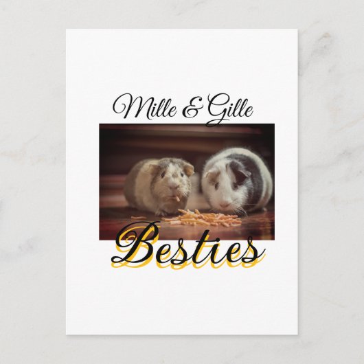 Carte Postale Animaux de compagnie amis besties ajouter nom anim (Devant)