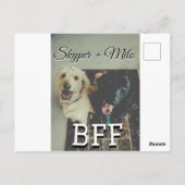Carte Postale Animaux de compagnie amis besties ajouter nom anim (Dos)