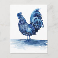 Animaux de ferme bleu Cobalt - Coq