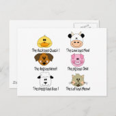 Carte Postale Animaux de ferme sons (Devant / Derrière)