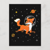 Carte Postale Animaux de Fox dans l'espace (Devant)