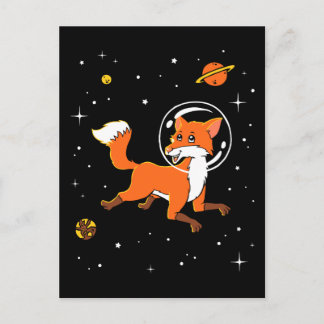 Carte Postale Animaux de Fox dans l'espace