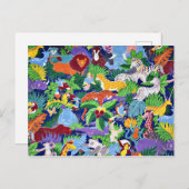 Carte Postale Animaux de Safari (Devant / Derrière)