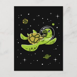 Carte Postale Animaux de tortues dans l'espace