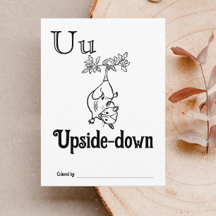 Carte Postale Animaux des bois ABC Coloration Activité du Baby s