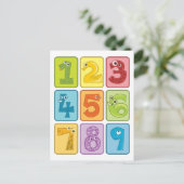 Carte Postale Animaux et numéros (Debout devant)