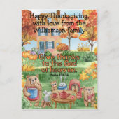 Carte Postale Animaux fantaisistes mignons Rendez grâce Écriture (Devant)