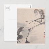 Carte Postale Animaux, fleurs et oiseaux - Ren Yi (Devant / Derrière)