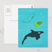 Carte Postale Animaux marins (Devant / Derrière)