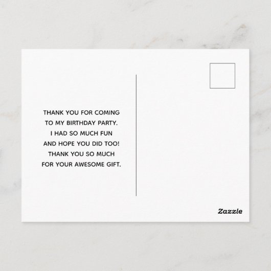 Carte Postale Animaux mignons de la forêt modèle nordique Merci (Dos)