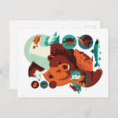 Carte Postale Animaux sauvages V.09 (Devant / Derrière)