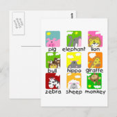 Carte Postale Animaux sur les tee-shirts et cadeaux de parade (Devant / Derrière)