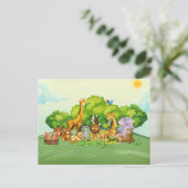 Carte Postale Animaux zoo (Debout devant)