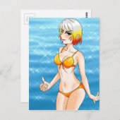 Carte Postale Anime Bikini Girl (Devant / Derrière)