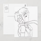 Carte Postale Anime Girl (Devant / Derrière)