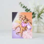 Carte Postale Anime Girl Nikki sur lit (Debout devant)