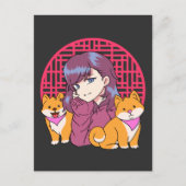 Carte Postale Anime Girl with Dogs (Devant)