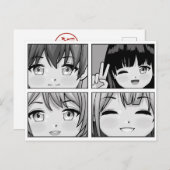 Carte Postale Anime mignonne (Devant / Derrière)