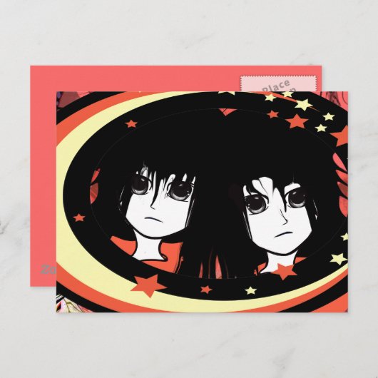 Carte Postale Anime Twins (Devant / Derrière)