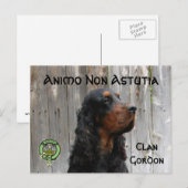 Carte postale Animo Non Astutia, Gordon Setter (Devant / Derrière)