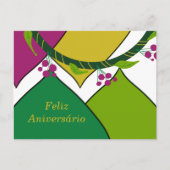 Carte Postale Aniversário Português Joyeux Anniversaire se tradu (Devant)