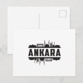 Carte Postale Ankara Turquie City Skyline Cityscape Idée cadeau (Devant / Derrière)