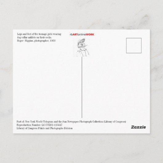 Carte Postale Anklets de collier de chien (Dos)