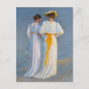 Carte Postale Anna Ancher et Marie Krøyer sur la plage - Krøyer