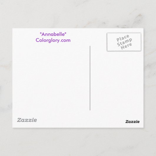 Carte postale Annabelle (Dos)